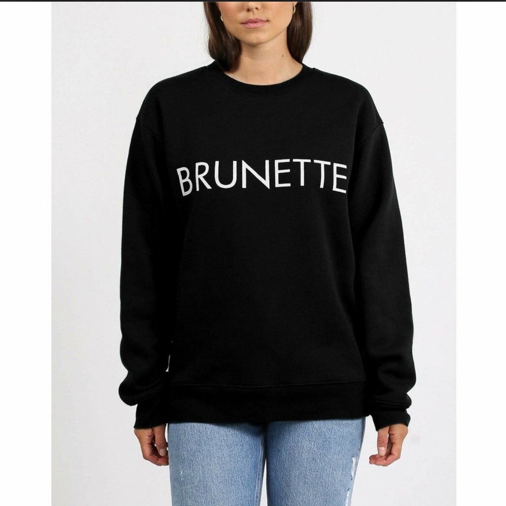 Brunette The Label Black Crew Neck Sweater Size XS/S Brand New with tags - Picture 3 of 11